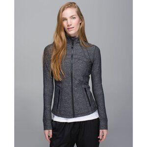 LULULEMON Heather Black Grey Define Luon Slim Fit Athletic Jacket, Size 6